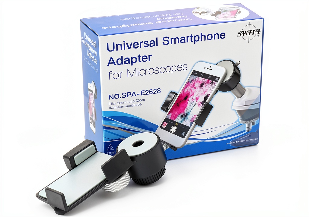 Smartphone adapter on microscope eyepiece