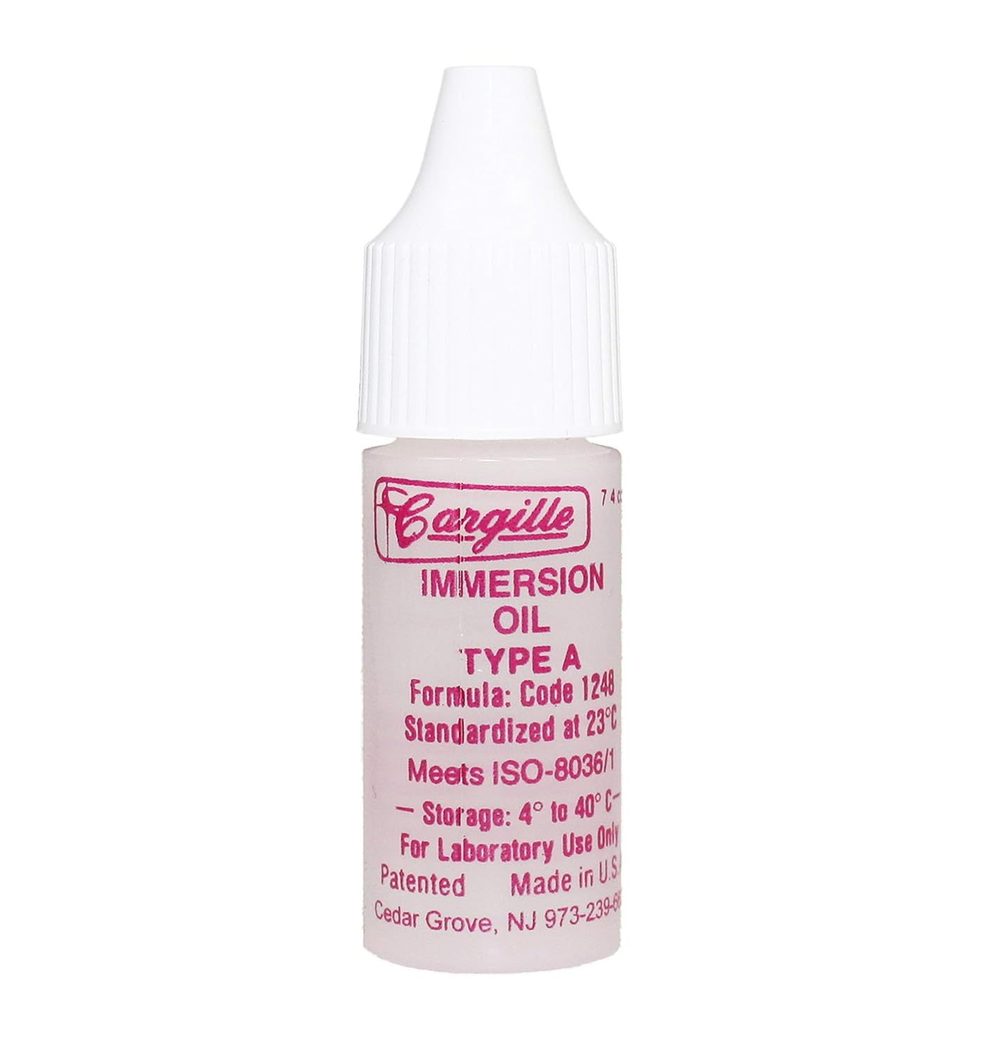 Microscope immersion oil bottle