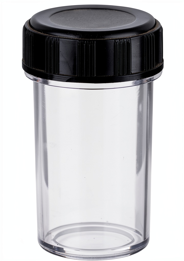 Microscope lens container with RMS thread
