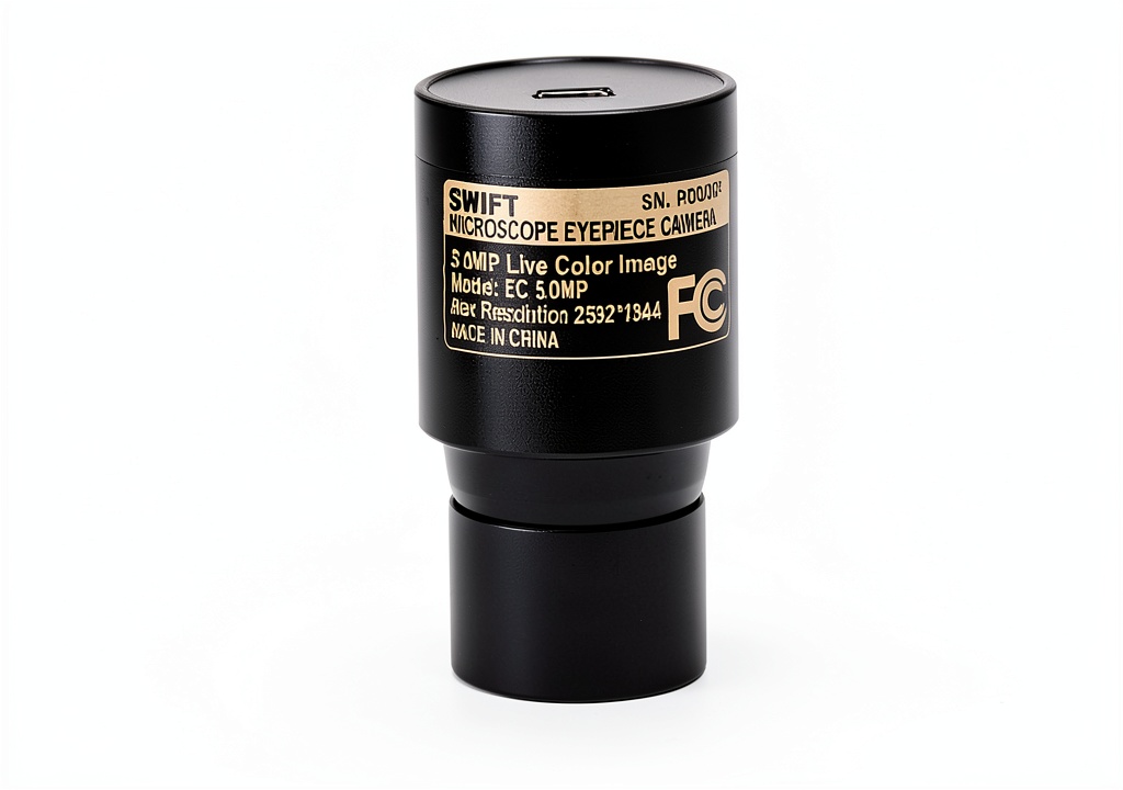 SNM EP5 camera attached to microscope eyepiece