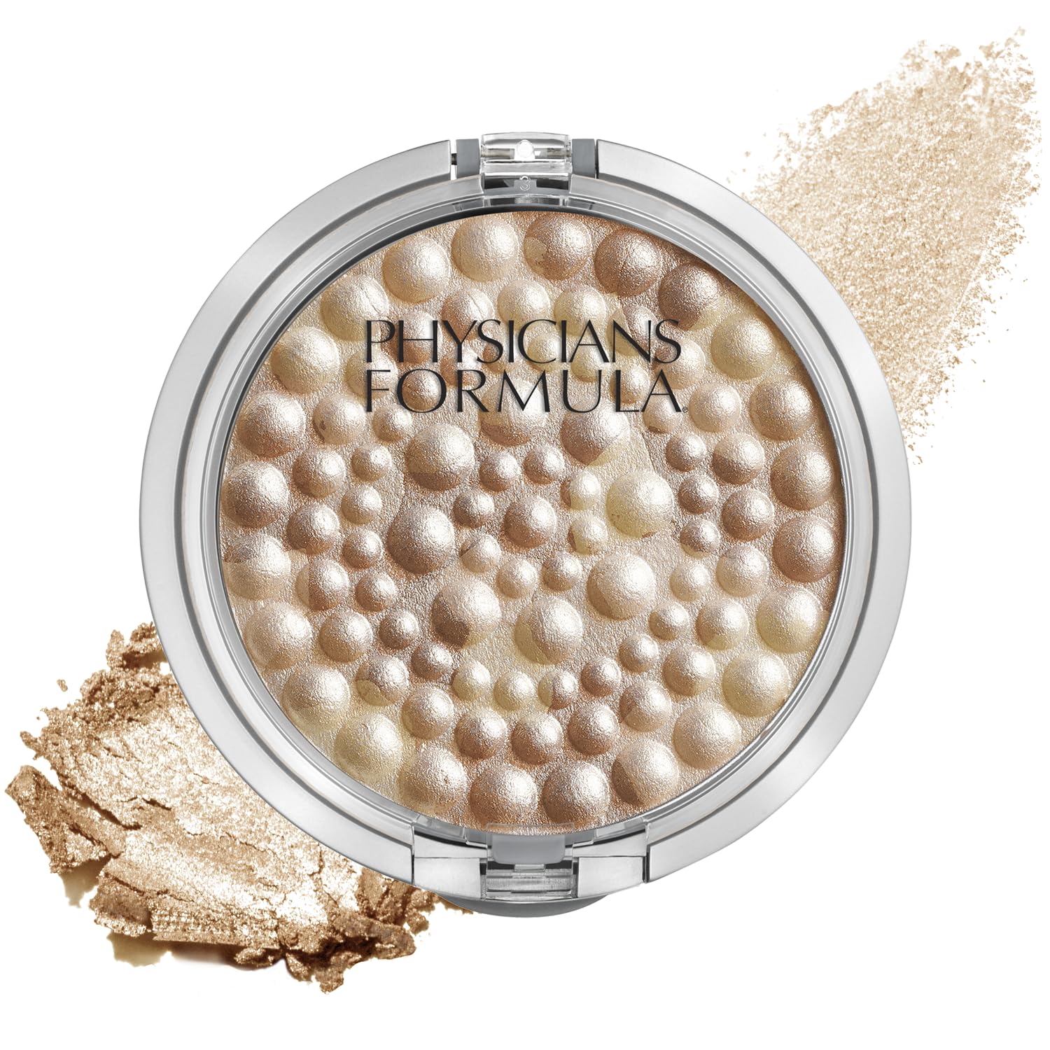 Applying Physicians Formula pressed mineral powder with a brush