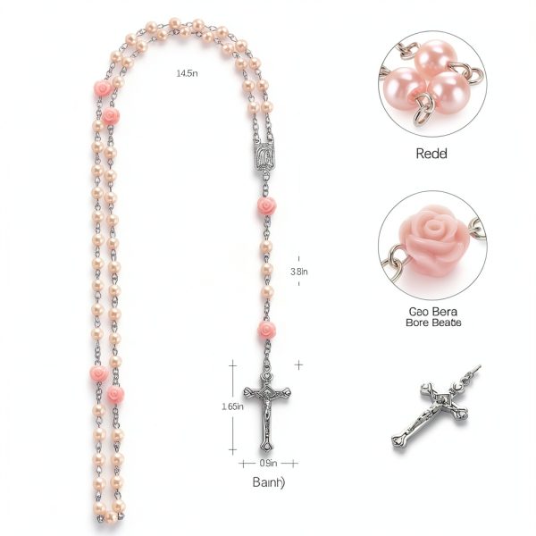 BlueRosary Baby Baptism Rosary Ceramic Box Pink-2