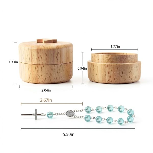 Baby Blue Rosary Portable Wood-1