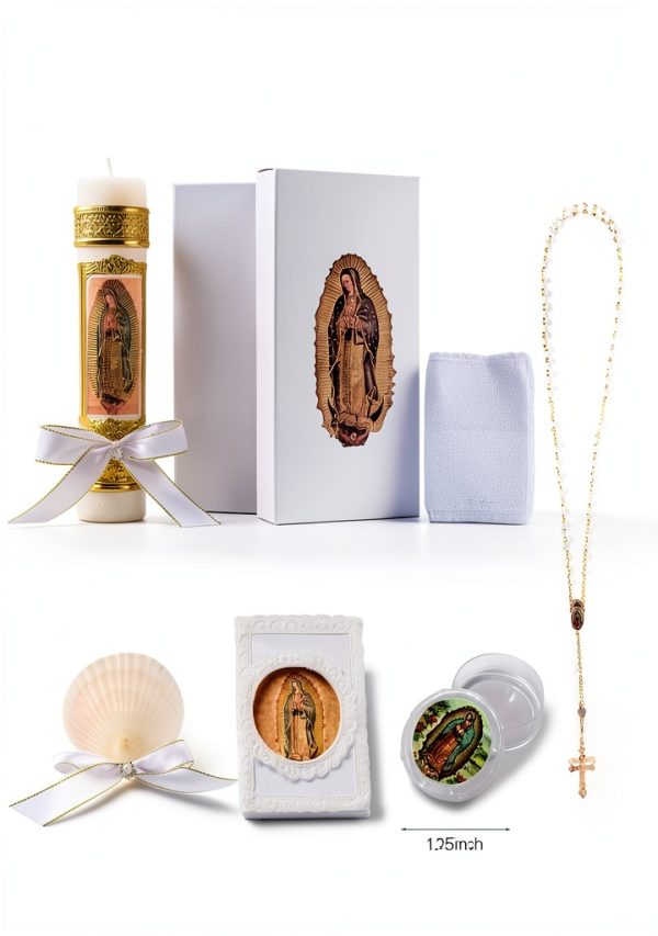 Baptism Candle Set Rotel White Votive Candle-1