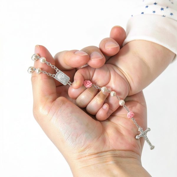 BlueRosary Baby Baptism Rosary Ceramic Box Pink-3
