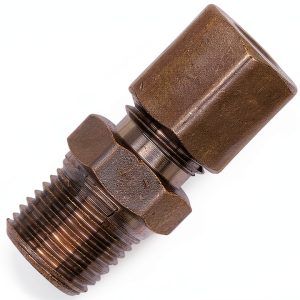 Flo Supply 1/8" NPT Male x 3/16" Compression Fitting Brass Tube Insert-0