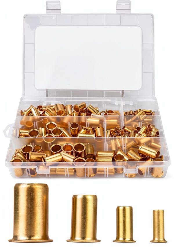 LTWFITTING Compression Inserts Kit 1/4 3/8 1/2 5/8 OD Brass Fittings-1