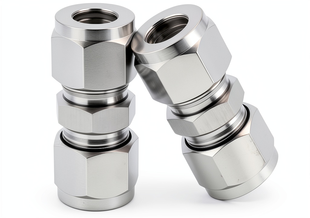 Installing 304 Stainless Steel Compression Union 12mm OD x 12mm OD Lophtnix Pack on a workbench