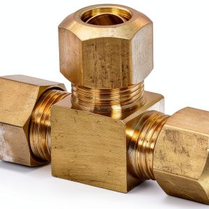 Brass Compression Tube Fitting 50064-04 Anderson Metals 1/4" Tee-0