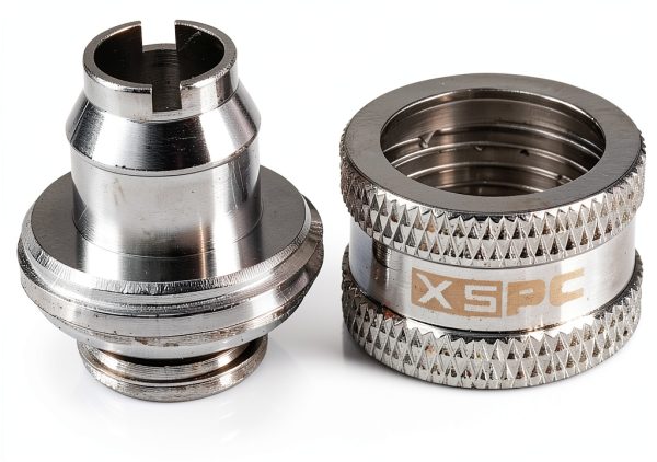 XSPC G1/4" to 3/8" ID Compression Fitting – Chrome Brass 8-Pack-3