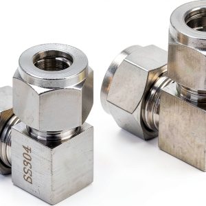 304 Stainless Steel Compression Tube Fitting 90 Degree Elbow with Double Ferrules 6mm OD x 6mm OD, Pack of 2-0