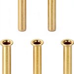 uxcell 5Pcs Brass Compression Fitting for 2mm Tube ID Yellow 3/32 Size-0