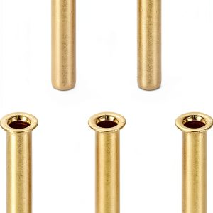 uxcell 5Pcs Brass Compression Fitting for 2mm Tube ID Yellow 3/32 Size-0