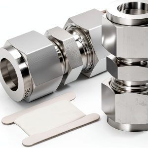 TAISHER 2PCS 304 Stainless Steel Compression Tube Pipe Fitting Connector, 1/2" Tube OD x 1/2" Tube OD Straight Adapter-0