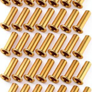 1/4 Brass Compression Fitting 50pcs Tube ID Insert Gold by FdcZeyxior-0
