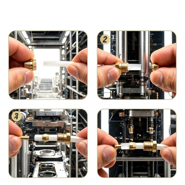 1/4 Brass Compression Fitting 50pcs Tube ID Insert Gold by FdcZeyxior-4